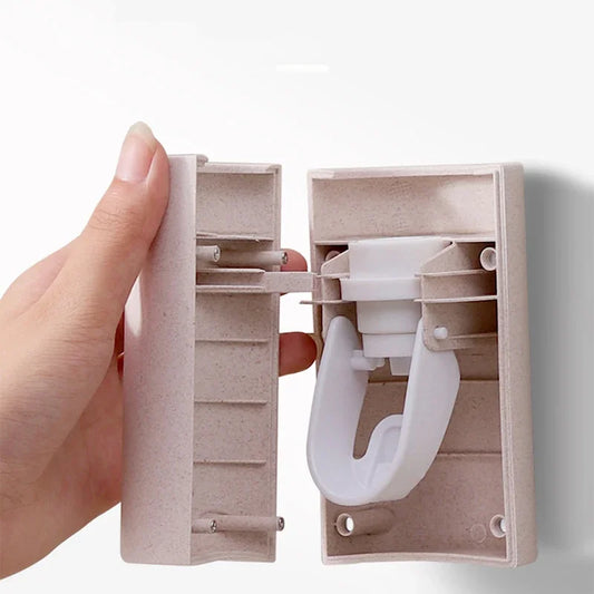 Wall Mounted Automatic Toothpaste Dispenser Toothbrush Holder
