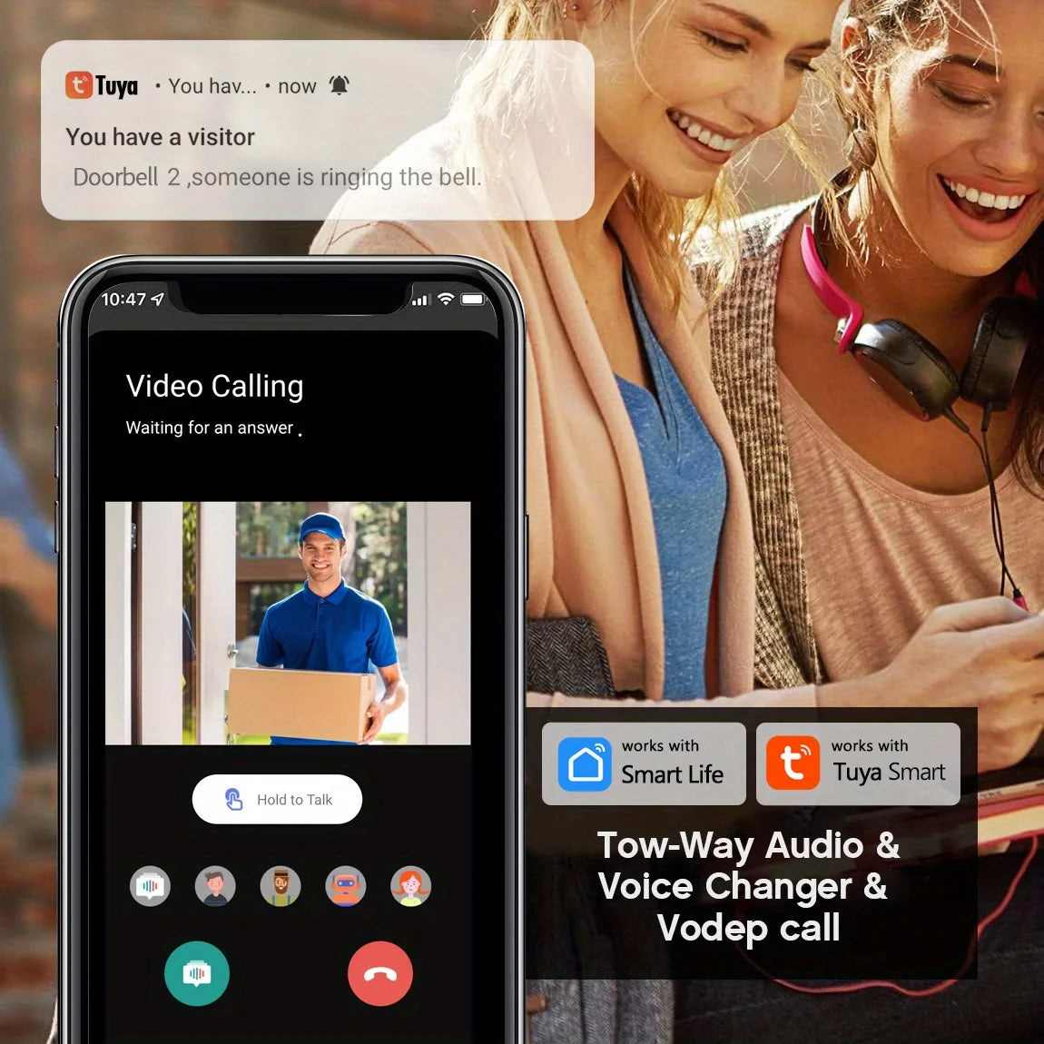 Tuya WiFi Video Doorbell with Camera