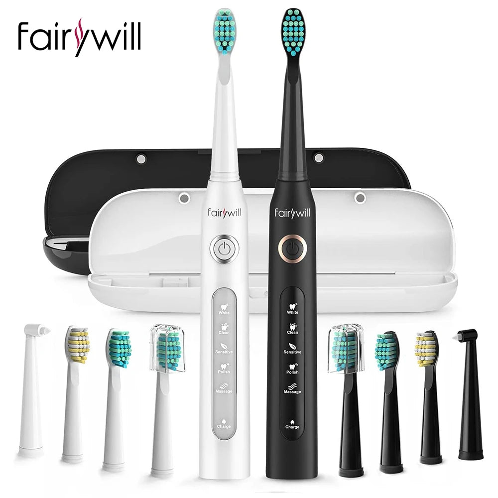 Fairywill Sonic Electric Toothbrush with Travel Case