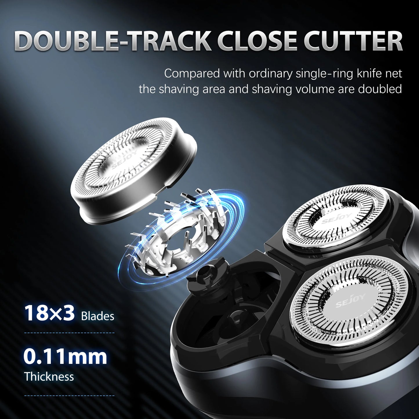 Sejoy 2-in-1 3D Electric Rotary Shaver