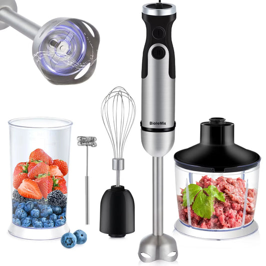 BioloMix 1200W 5-in-1 Immersion Hand Stick Blender Set