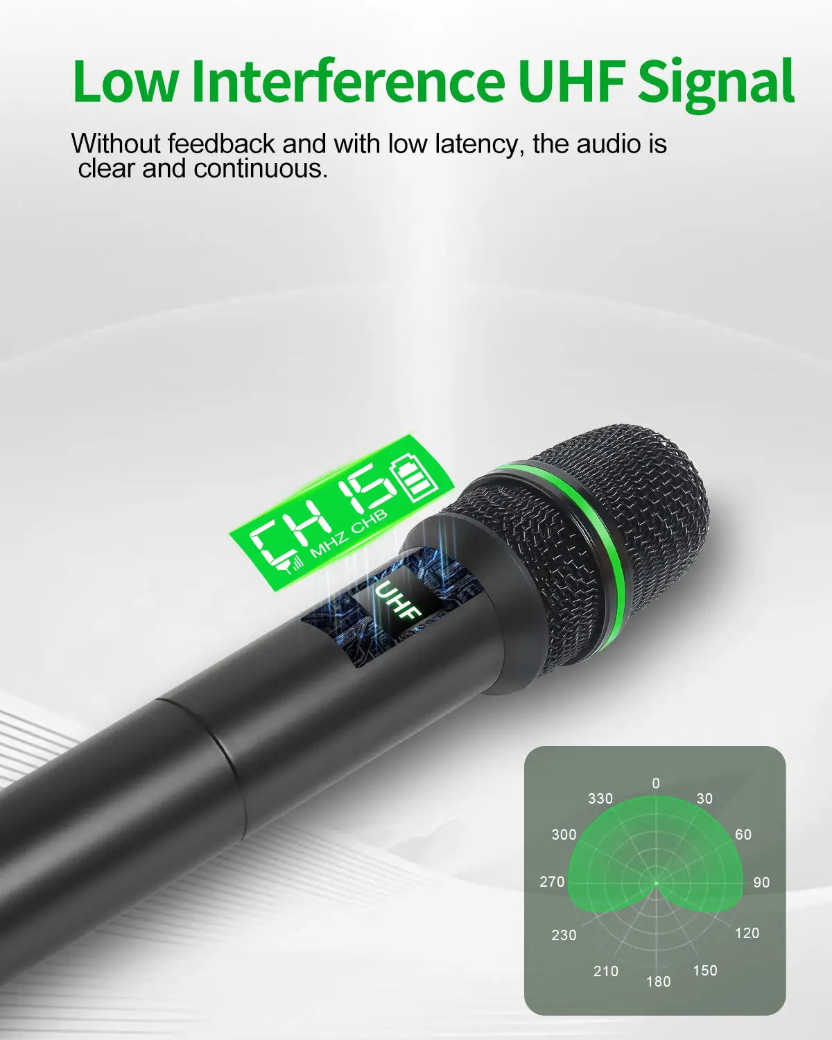 Aveek Dual UHF Wireless Karaoke Microphones System