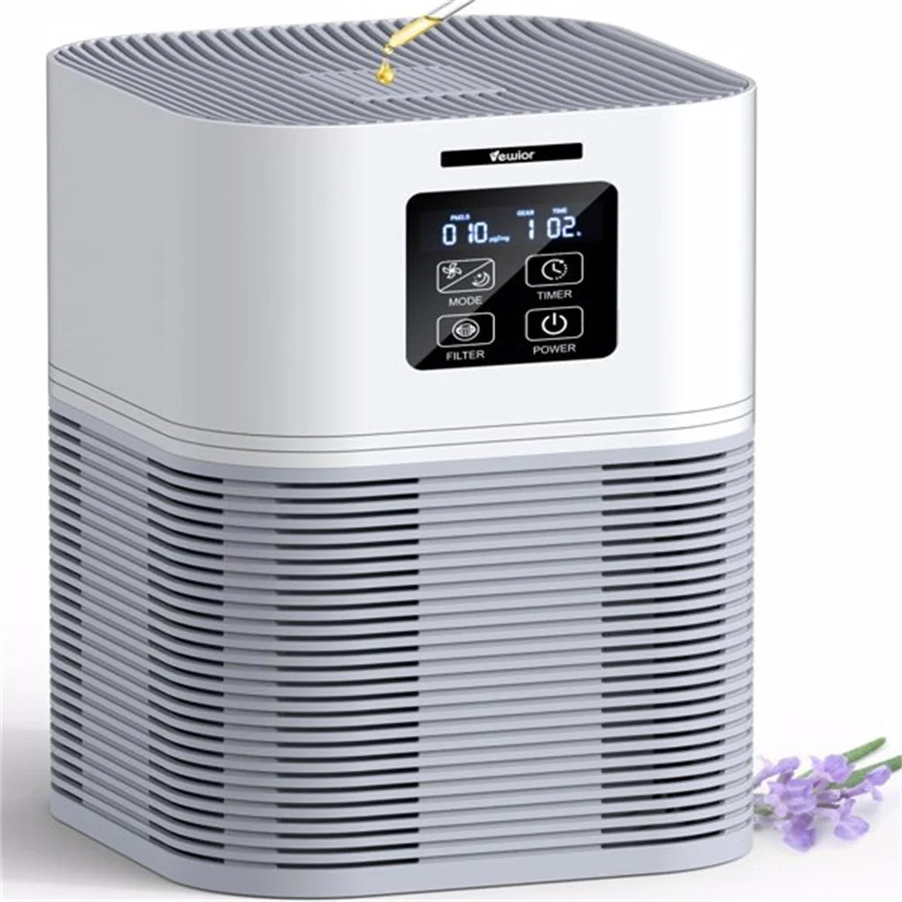 2 In 1 Smart Air Purifier with H13 Filter – Auto Mode Aromatherapy for Allergies & Odors