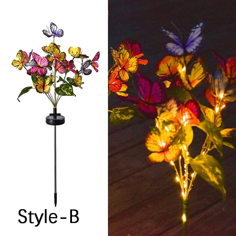 Solar Butterfly Flower LED Outdoor Garden Light