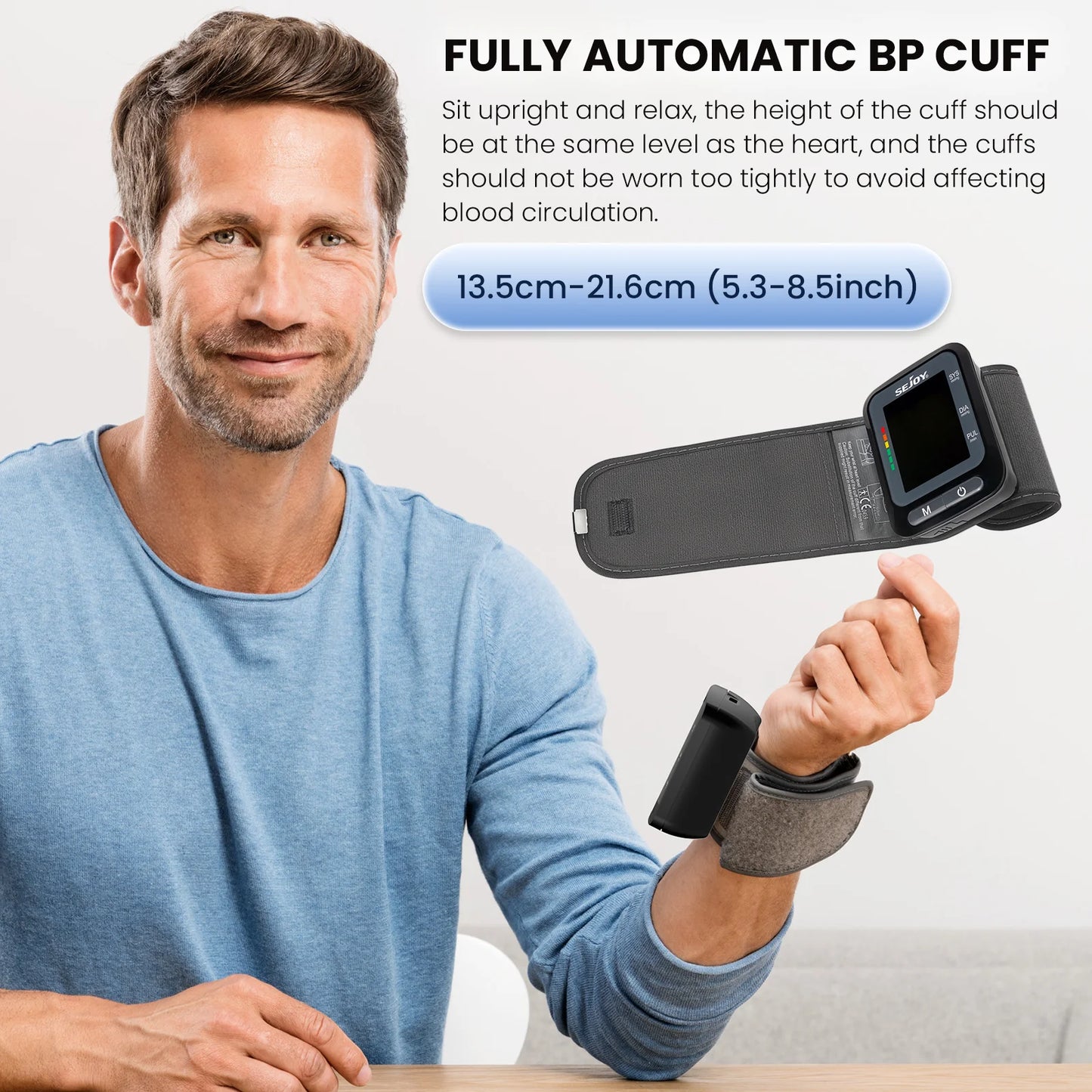 SEJOY Digital Wrist Blood Pressure Monitor