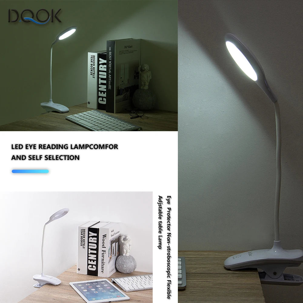 LED Desk Lamp Stepless Dimmable Touch Foldable Table Lamp Eye Protection Night Light Bedside Reading Lamp