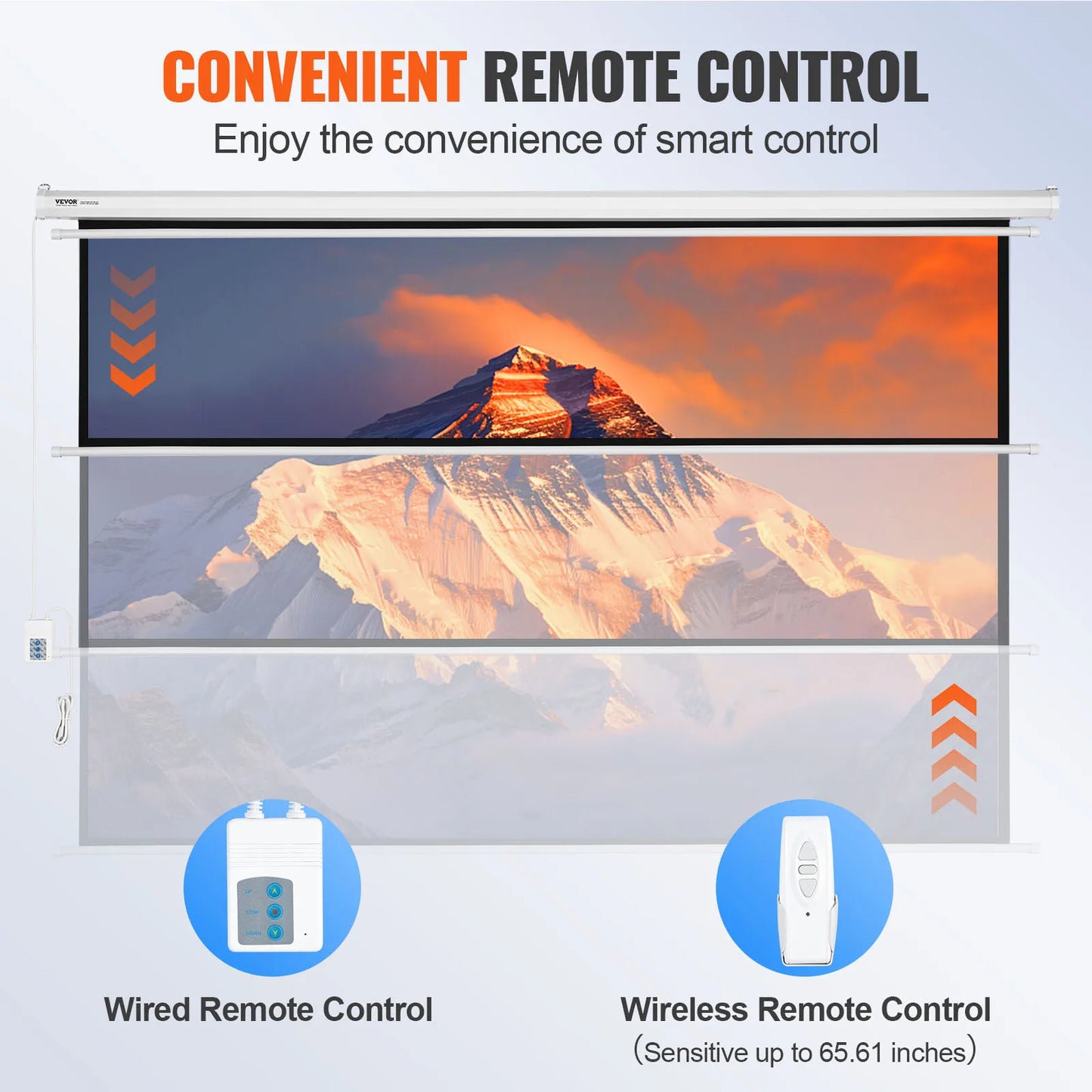 SucceBuy 100" Motorized 4K HD Projector Screen