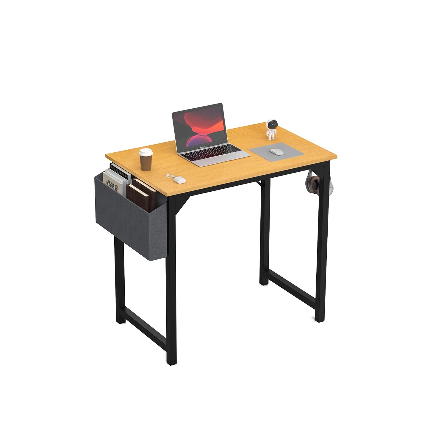 Modern Computer Desk with Headphone Hook