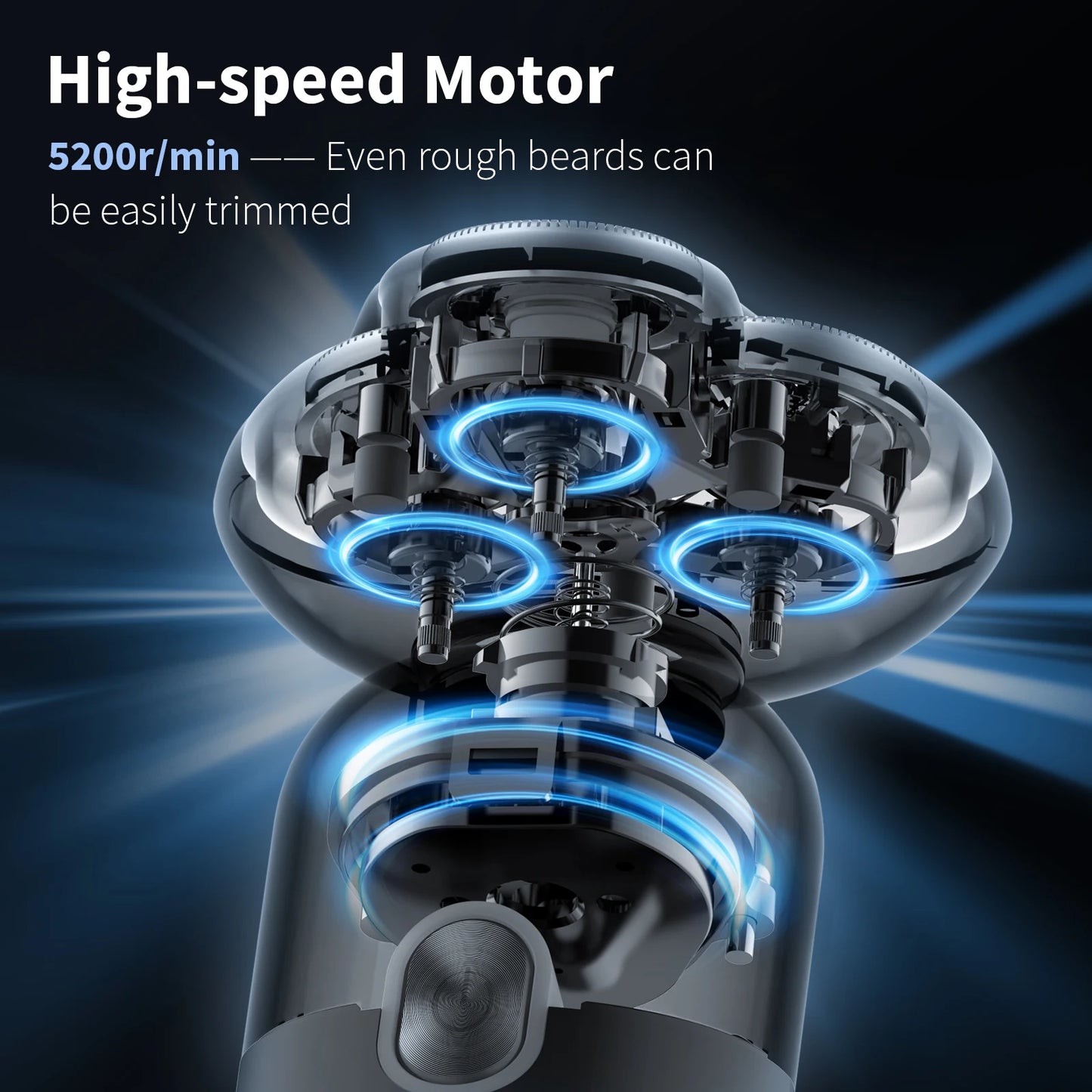 Rechargeable 4D Floating Blade Rotary Electric Shaver