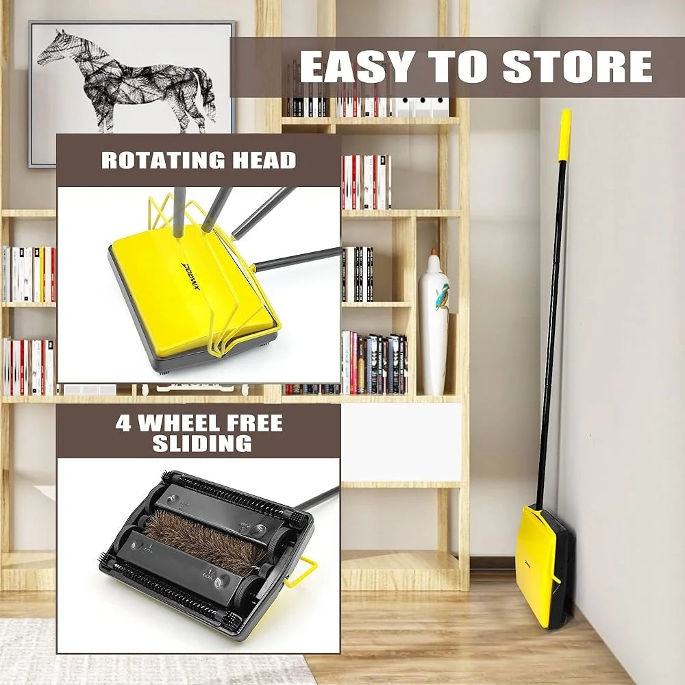 Manual Carpet Sweeper Pet Hair Remover Roller