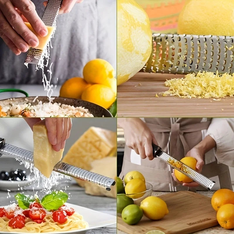 Stainless Steel Cheese Grater with Ergonomic Handle