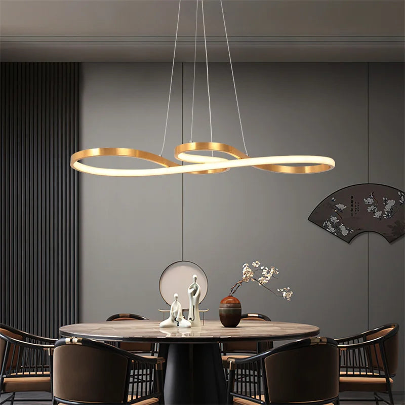 Modern LED Pendant Light with Remote Dimming