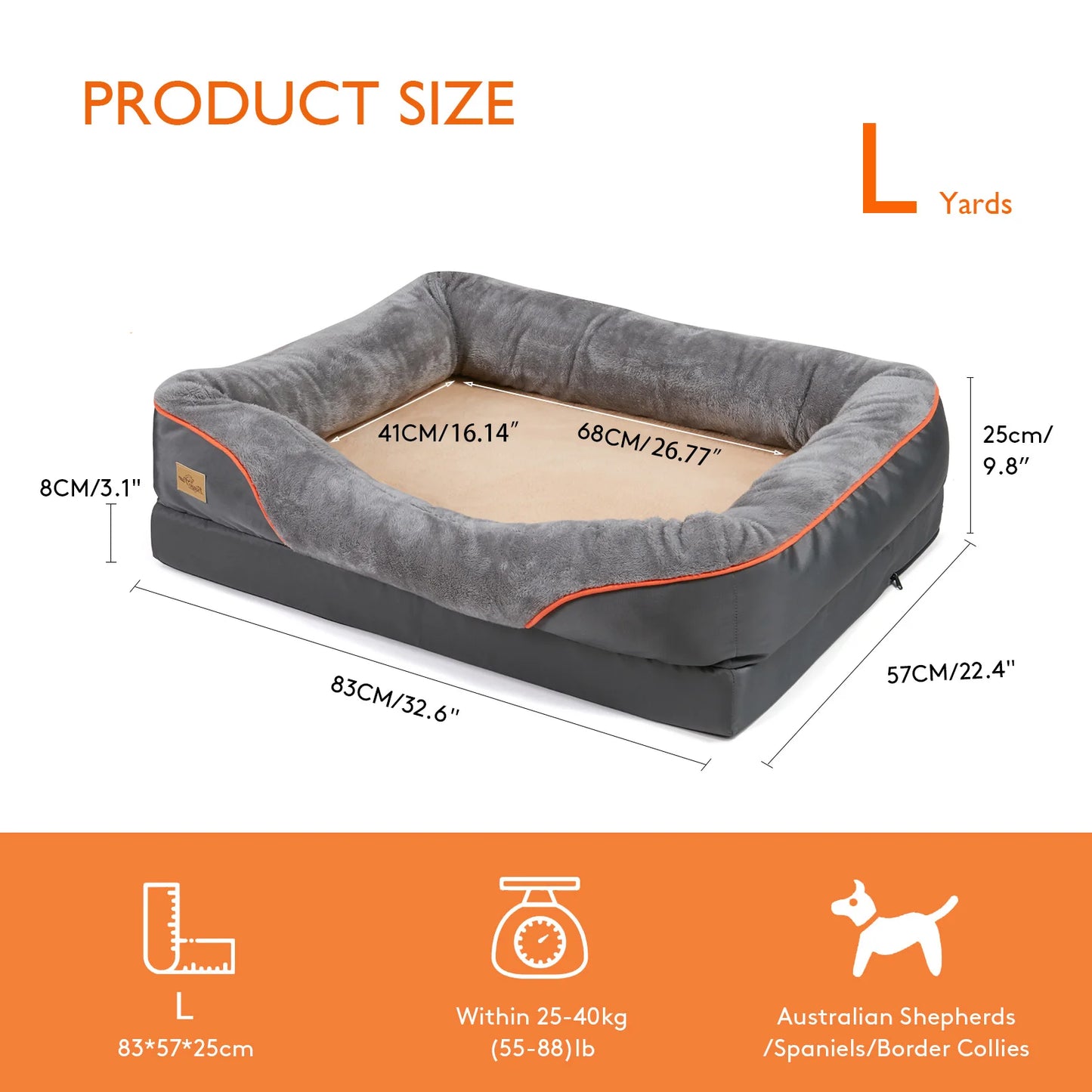 Large Soft Warm Waterproof Dog Bed