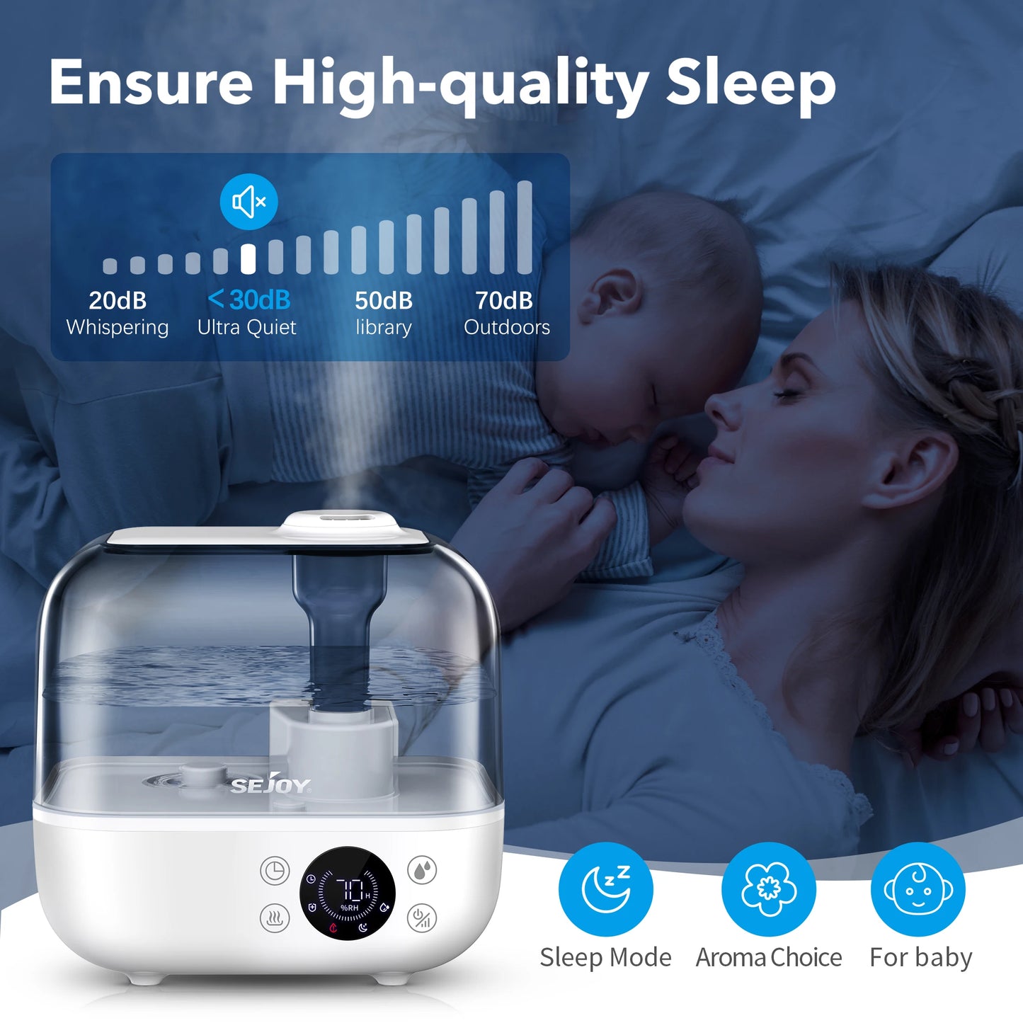 Large Room Humidifier 5L Aromatherapy Sleep Aid